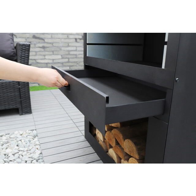 Westmann Barbecue en open haard staal vuurkorf 41x70x229cm wmlg610-b 3049077 large
