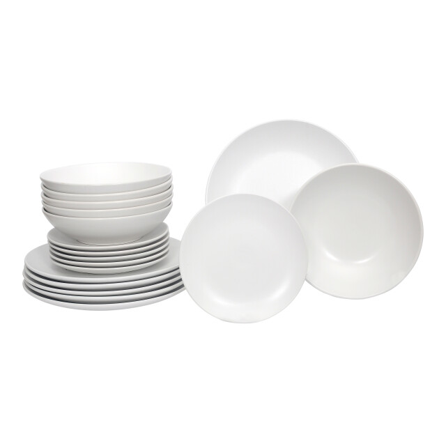 Luzzo ® serviesset aland 6 persoons aardewerk 18-delig met pastaborden mat 3047597 large