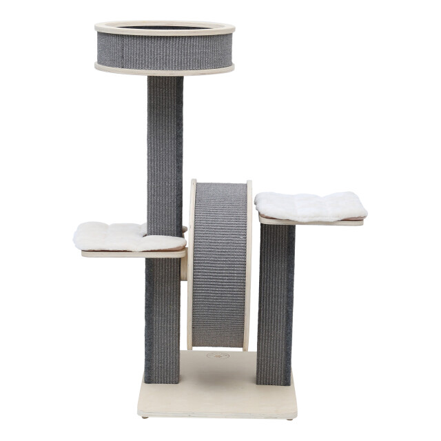 4animalz ® stabiele krabpaal met katten loopwiel 106 cm hoog 3048974 large