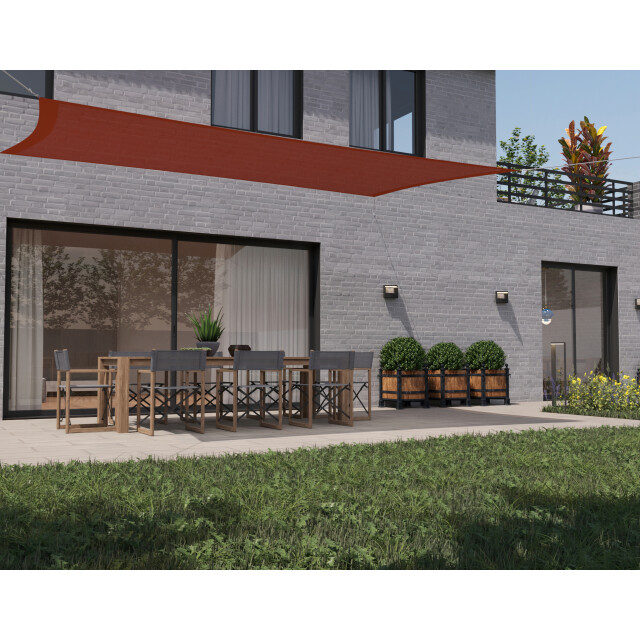 Hanse® Schaduwdoek rechthoek waterdoorlatend 3x5 m zonnedoek terra 3048716 large