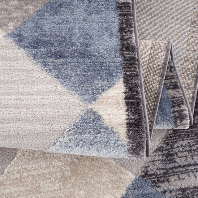 Muratap Evra bali modern vloerkleed laagpolig tapijt blauw- 120x160 cm 3046214 large