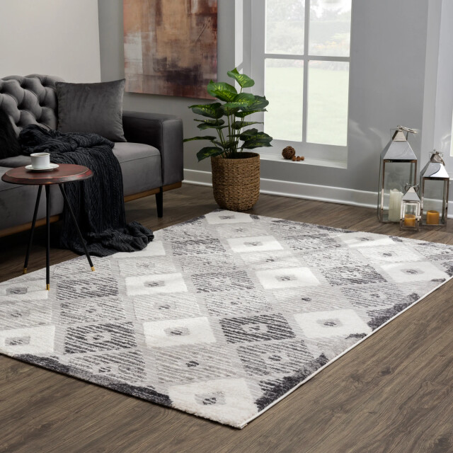 Muratap Evra basic home modern vloerkleed laagpolig tapijt grijs 160x220 cm 3046233 large