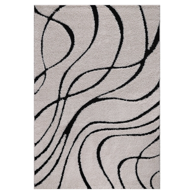 Muratap Luxus shaggy plus hoogpolig vloerkleed skandi design /zwart - 3046093 large