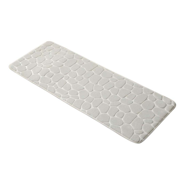 4goodz Pebbles traagschuim douchemat dubbele wasbak 120x45 cm creme 3048936 large