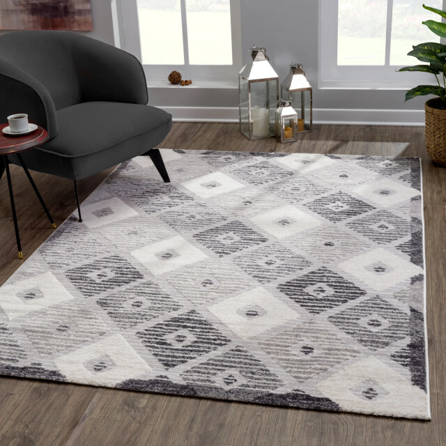 Muratap Evra basic home modern vloerkleed laagpolig tapijt grijs 160x220 cm 3046233 large