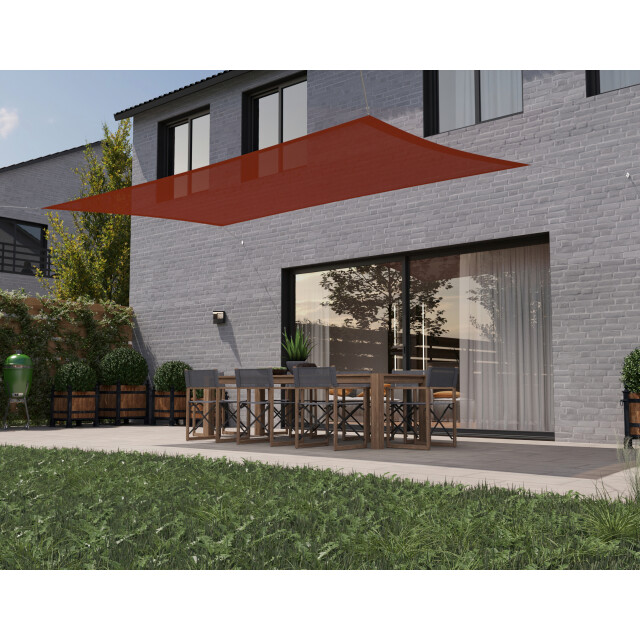 Hanse® Schaduwdoek rechthoek waterdoorlatend 3x5 m zonnedoek terra 3048716 large