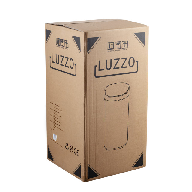 Luzzo ® square sensor prullenbak met ozon filter 30 liter - 3047816 large