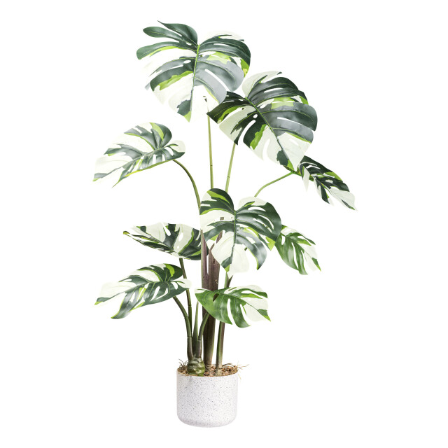 Kopu ® kunstplant monstera variegata 100 cm 9 bladeren gatenplant 2758709 large