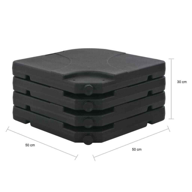 4gardenz ® verzwaringsset parasolvoet voor zweefparasols vulbaar tot 80 kg 3048795 large