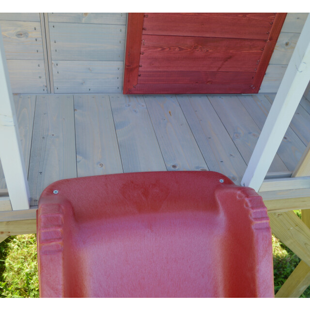 Wendi Toys Wtm8 | houten speelhuis | met glijbaan en zandbak | natuurlijk | 3047872 large