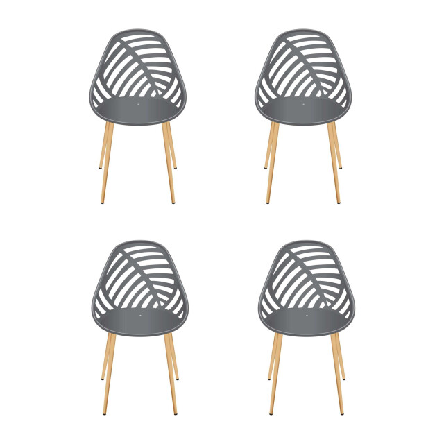 Home Deco Factory Almeria 4 stuks comfortabele tuinstoelen - 3049016 large