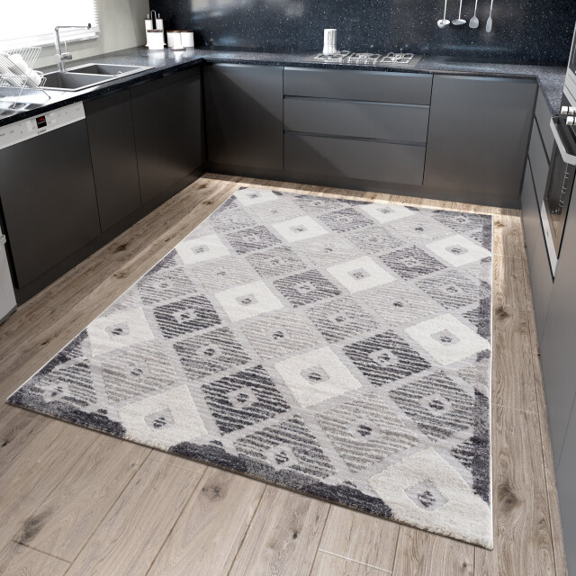 Muratap Evra basic home modern vloerkleed laagpolig tapijt grijs 160x220 cm 3046233 large