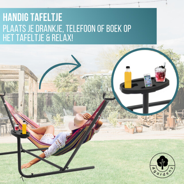 4gardenz ® universele hangmatstandaard met tafel tot 150 kg inclusief 3048776 large