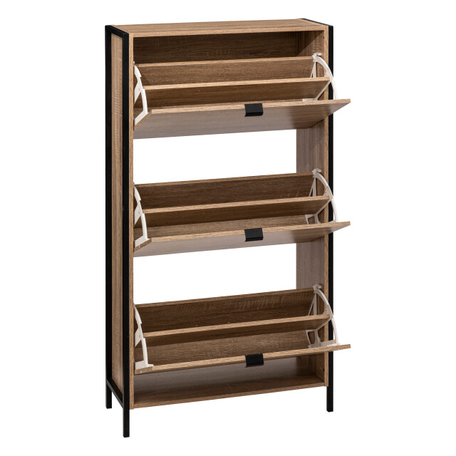 5Five Schoenenkast aliaj 3 klaplades 24x63x122 cm klepkast voor 18 paar 3047756 large
