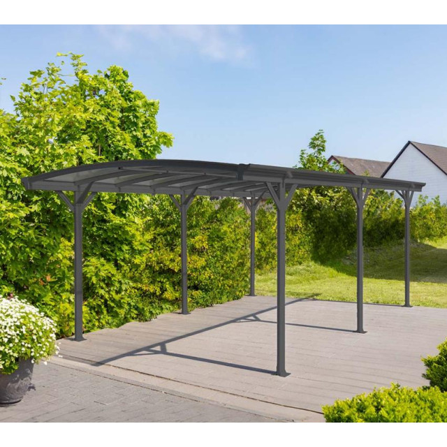 Westmann Aluminium carport stockholm gebogen 576x300x220 cm grijs 3048016 large