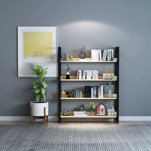 4livingz Retro boekenkast met 4 planken 30x80x144 cm /zwart 3048834 large