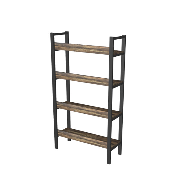 4livingz Retro boekenkast met 4 planken 30x80x144 cm /zwart 3048834 large