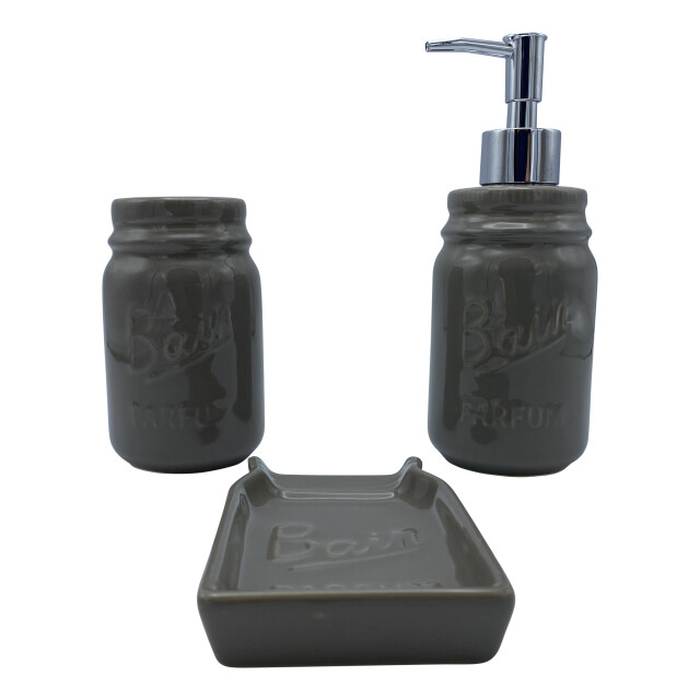 4goodz Bain 3 delige badkamerset classic taupe 3048734 large