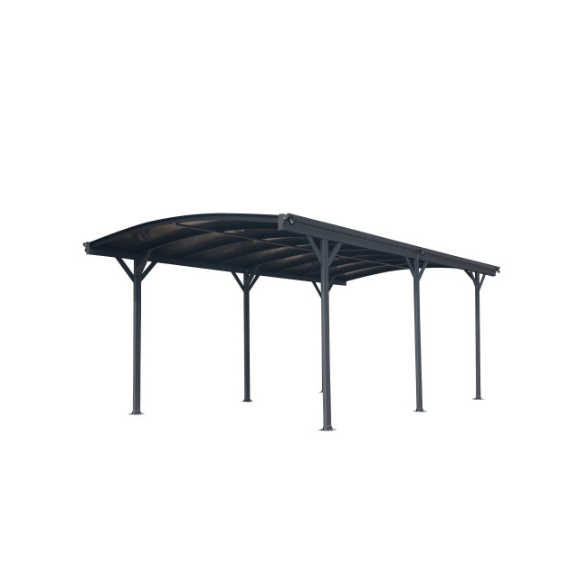 Westmann Aluminium carport stockholm gebogen 576x300x220 cm grijs 3048016 large