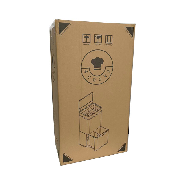 4cookz ® smart waste grey prullenbak afvalscheiding met sensor 72 liter 3047836 large