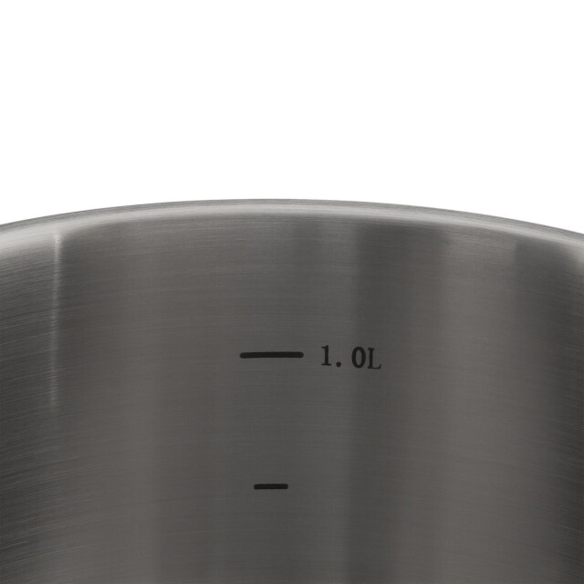 4goodz Pfas vrij rvs dubbelwandige steelpan 16 cm doorsnede 1 liter zilver 3048856 large