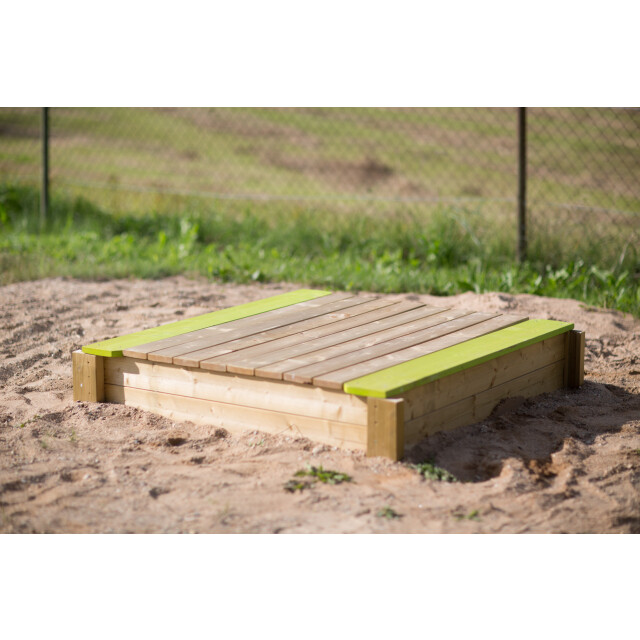 Wendi Toys ® houten zandbak met deksel 117x117x39 cm 3047992 large