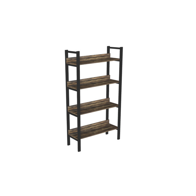 4livingz Retro boekenkast met 4 planken 30x80x144 cm /zwart 3048834 large