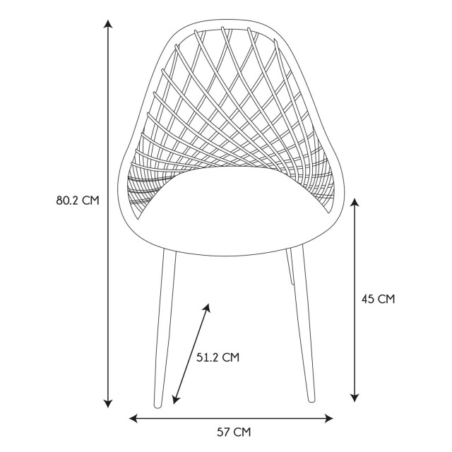 Home Deco Factory Murcia 4 stuks comfortabele tuinstoelen - 3048972 large