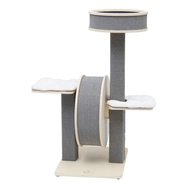 4animalz ® stabiele krabpaal met katten loopwiel 106 cm hoog 3048974 large