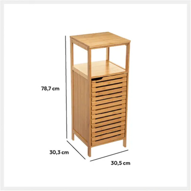 4goodz Bamboe badkamerkast sicela halfhoog 28x33x80 cm - 3048853 large