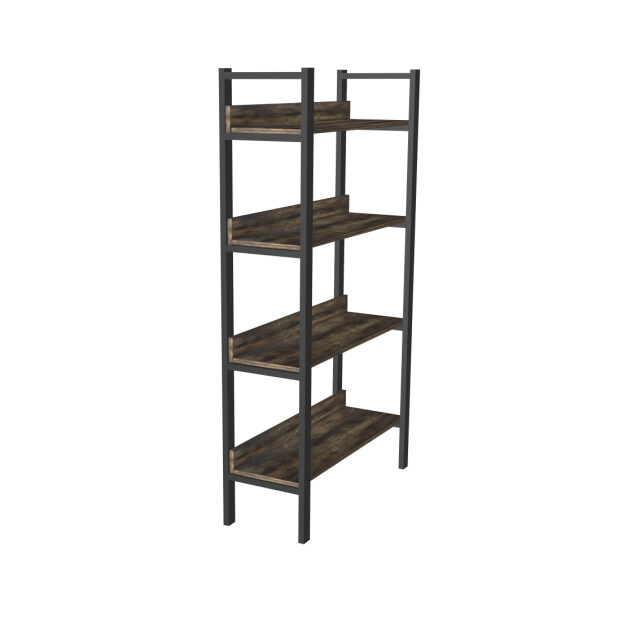 4livingz Retro boekenkast met 4 planken 30x80x144 cm /zwart 3048834 large