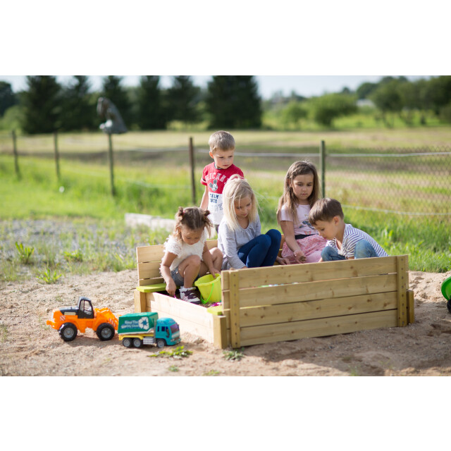 Wendi Toys ® houten zandbak met deksel 117x117x39 cm 3047992 large
