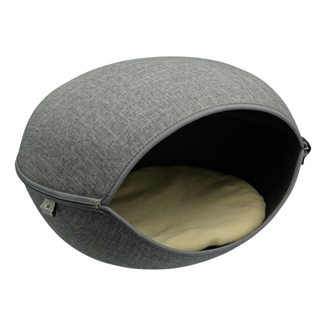 4animalz ® kattenmand in 52x45x33cm blauw en creme kussens 3048711 large