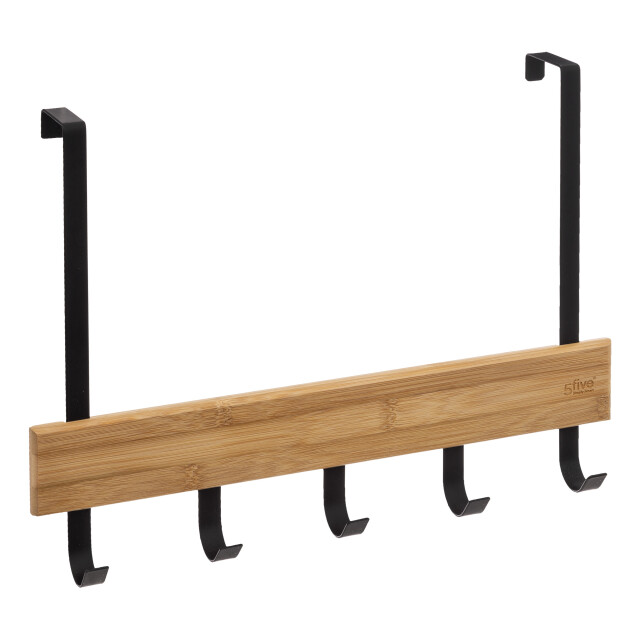 5Five Deurkapstok 5 haken voor deur metaal 40x2x29 cm - 3048893 large