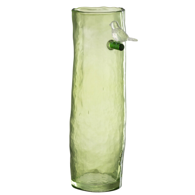 J-Line vaas lang vogel glas large 13.5x9.5x32cm 2998332 large