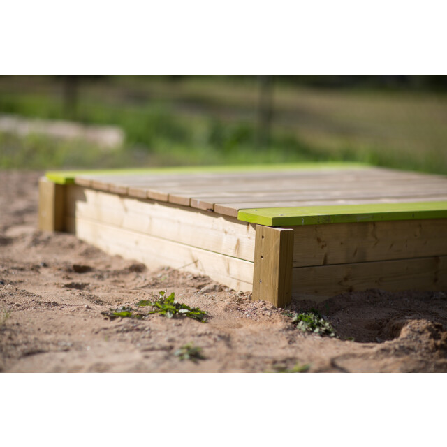 Wendi Toys ® houten zandbak met deksel 117x117x39 cm 3047992 large