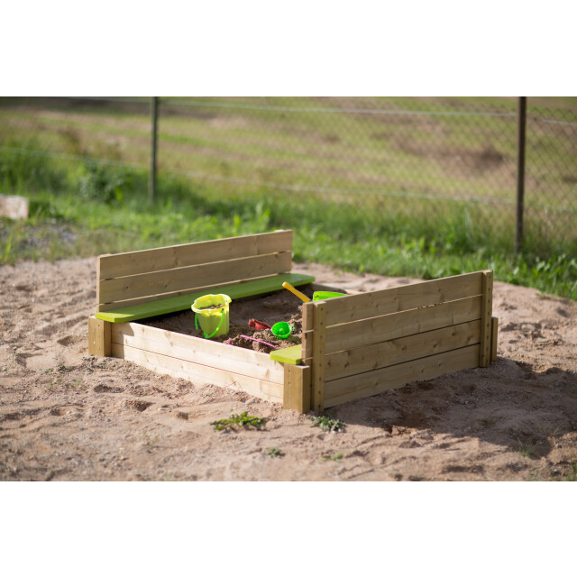 Wendi Toys ® houten zandbak met deksel 117x117x39 cm 3047992 large