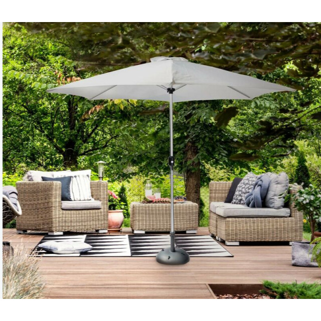 4goodz Parasol aluminium 270 cm doorsnede met opdraaimechanisme - 3048812 large