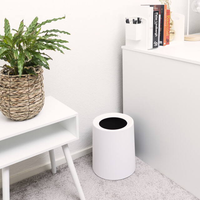 QUVIO Prullenbak plastic met binnenemmer 12 l - 1395365 large