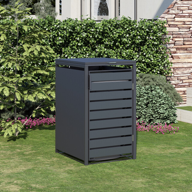 4gardenz ® kliko containerombouw 1 afvalbak weerbestendig antraciet 3047772 large
