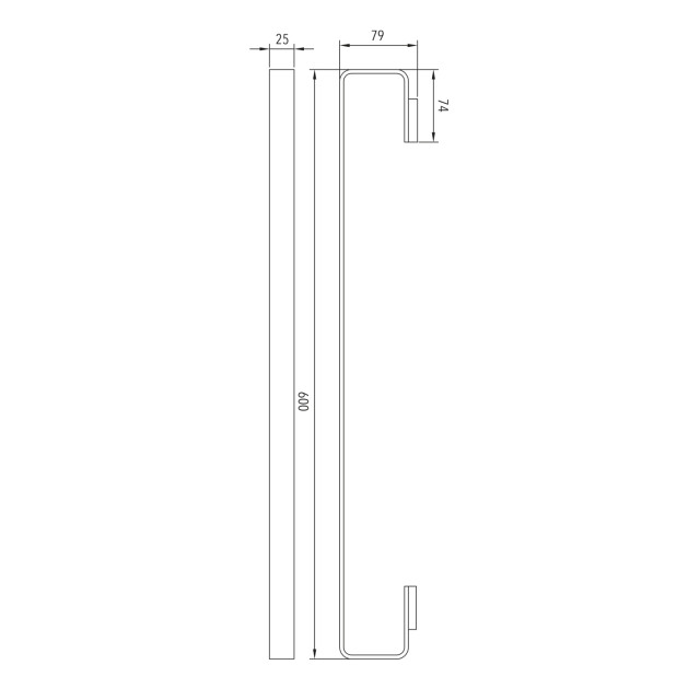 Luzzo ® piazzo messing enkel wand handdoekrek 60cm - 3048832 large
