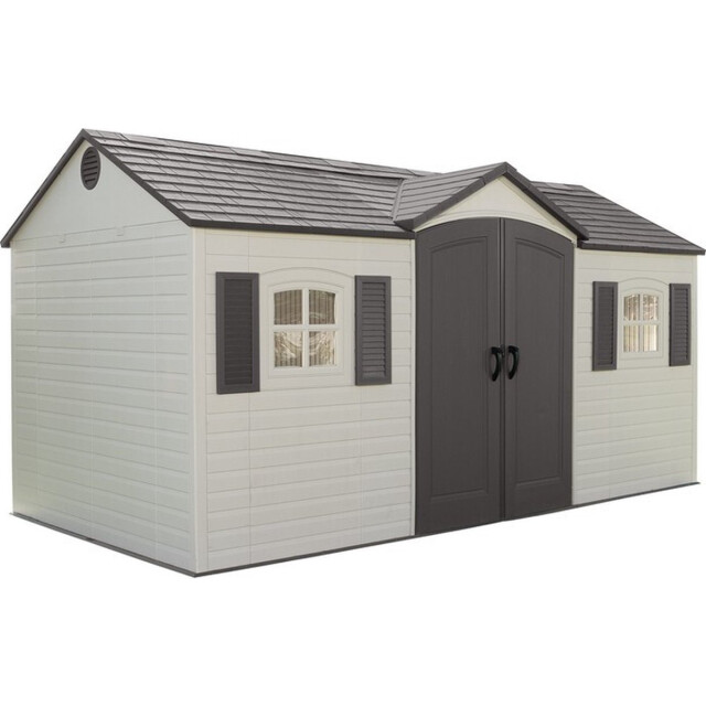 Lifetime Kunststof tuinschuur lg10000 244x457x244cm licht 3048351 large