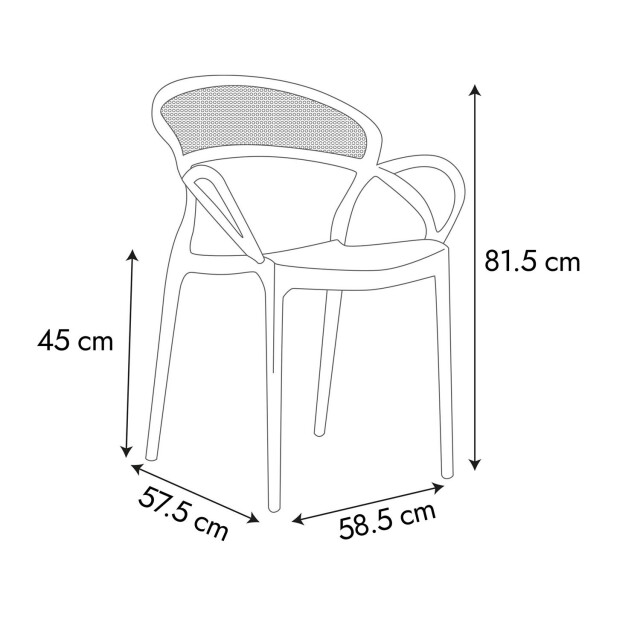 Home Deco Factory Sevilla 4 stuks comfortabele tuinstoelen stapelbaar 3048971 large