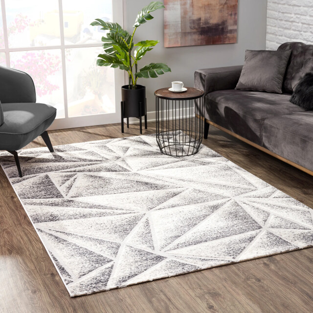 Muratap Evra abstract vloerkleed modern design laagpolig tapijt creme- 3046231 large