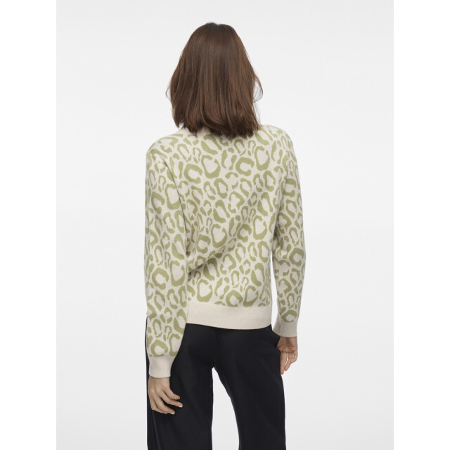 Vila Viril ls jacquard knit top1 ecru dessin 4219.08.0002 large