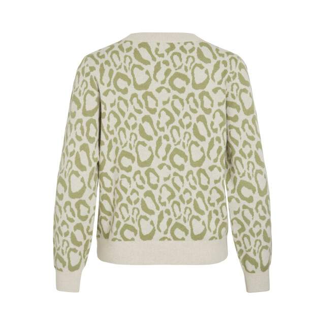 Vila Viril ls jacquard knit top1 ecru dessin 4219.08.0002 large