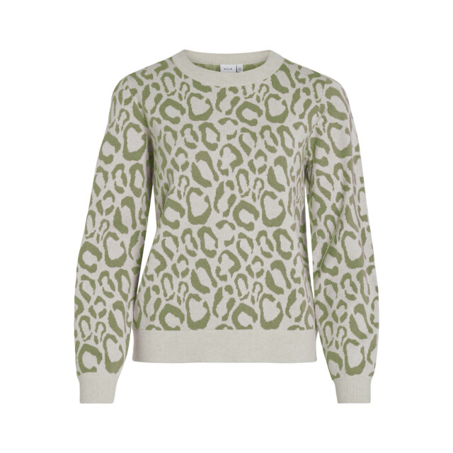 Vila Viril ls jacquard knit top1 ecru dessin 4219.08.0002 large