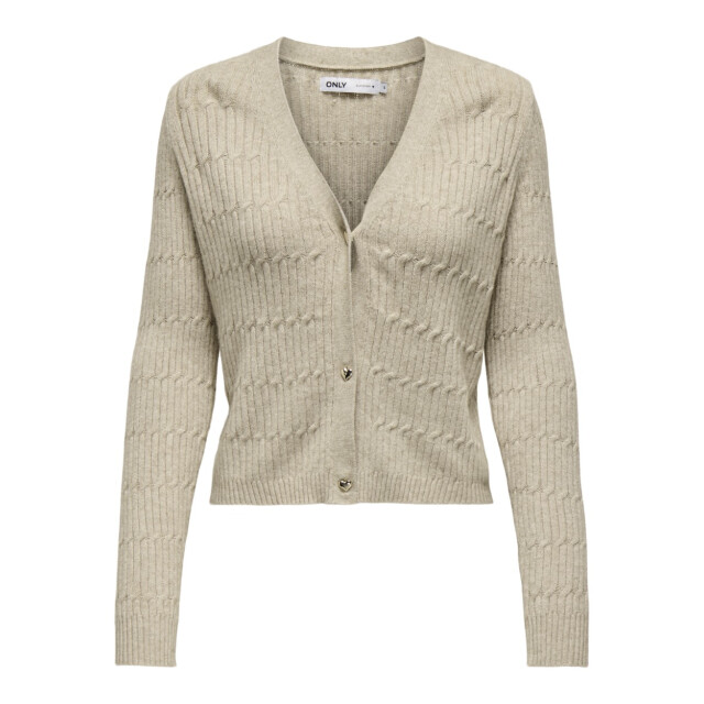 Only Onlkatia ls cable v-neck cardi knt licht 4249.71.0014 large