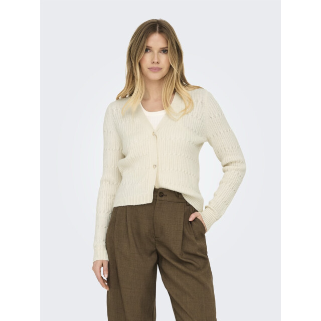 Only Onlkatia ls cable v-neck cardi knt licht 4249.83.0021 large
