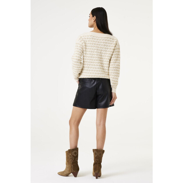 Garcia Jeans dames truien amp; vesten truien 4219.08.0012 ecru dessin 4219.08.0012 large